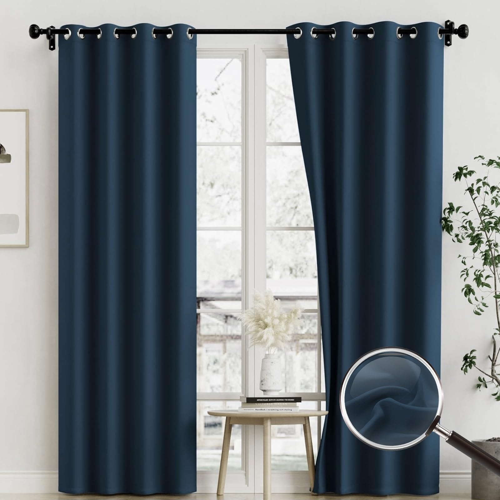 Amazon｜カーテン 2枚セット 245 x 185 cm 既成 透けない 遮光 遮熱 Uv